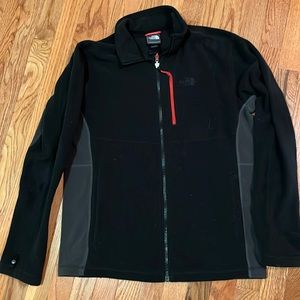 Men’s black North Face fleece zippered jacket